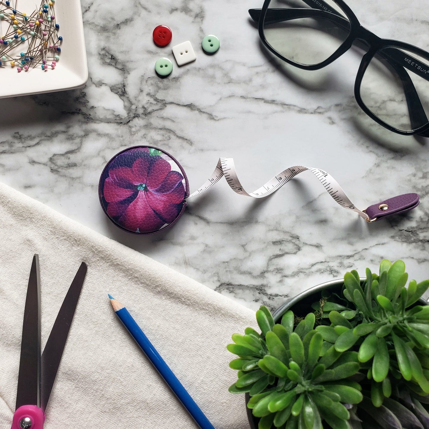 Georgia O'Keeffe Petunia Tape Measure