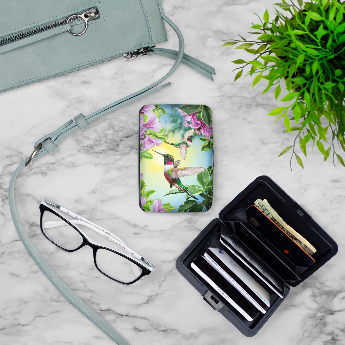 Hummingbird Purple Armored Wallet