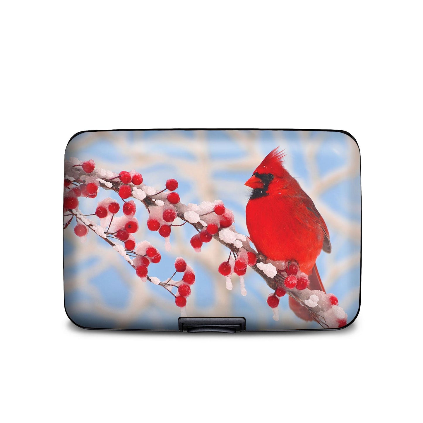 Cardinal In Snow Armored Wallet