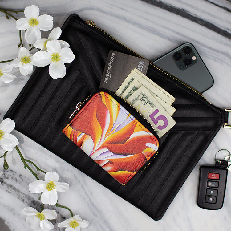 Georgia O'Keeffe Red Canna Zipper Wallet