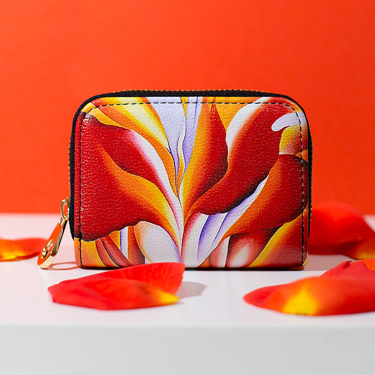 Georgia O'Keeffe Red Canna Zipper Wallet