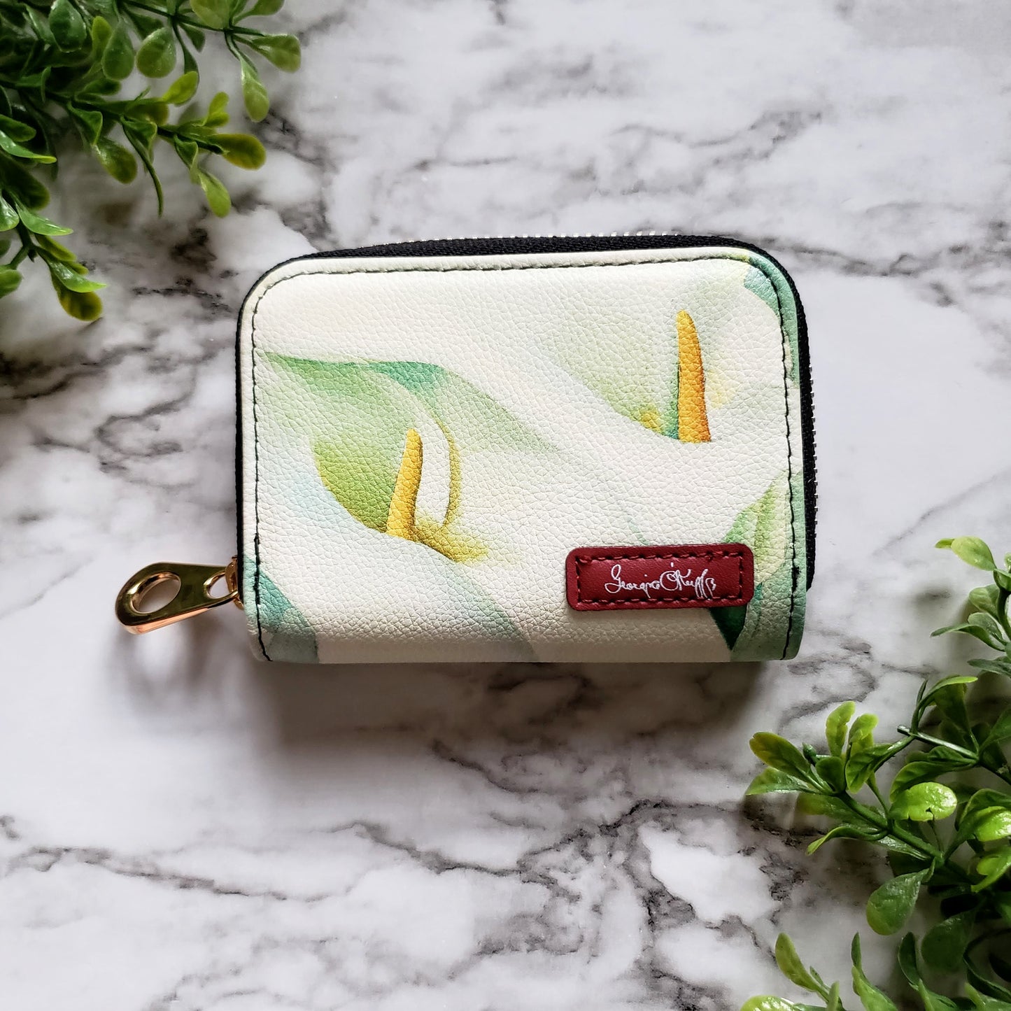 Georgia O'Keeffe Calla Lilies Zipper Wallet