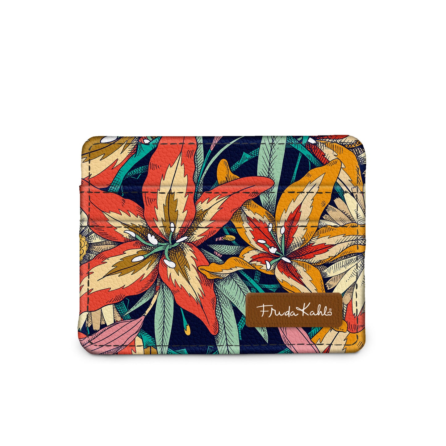 Frida Kahlo Tiger Lily Pattern Slim Wallet