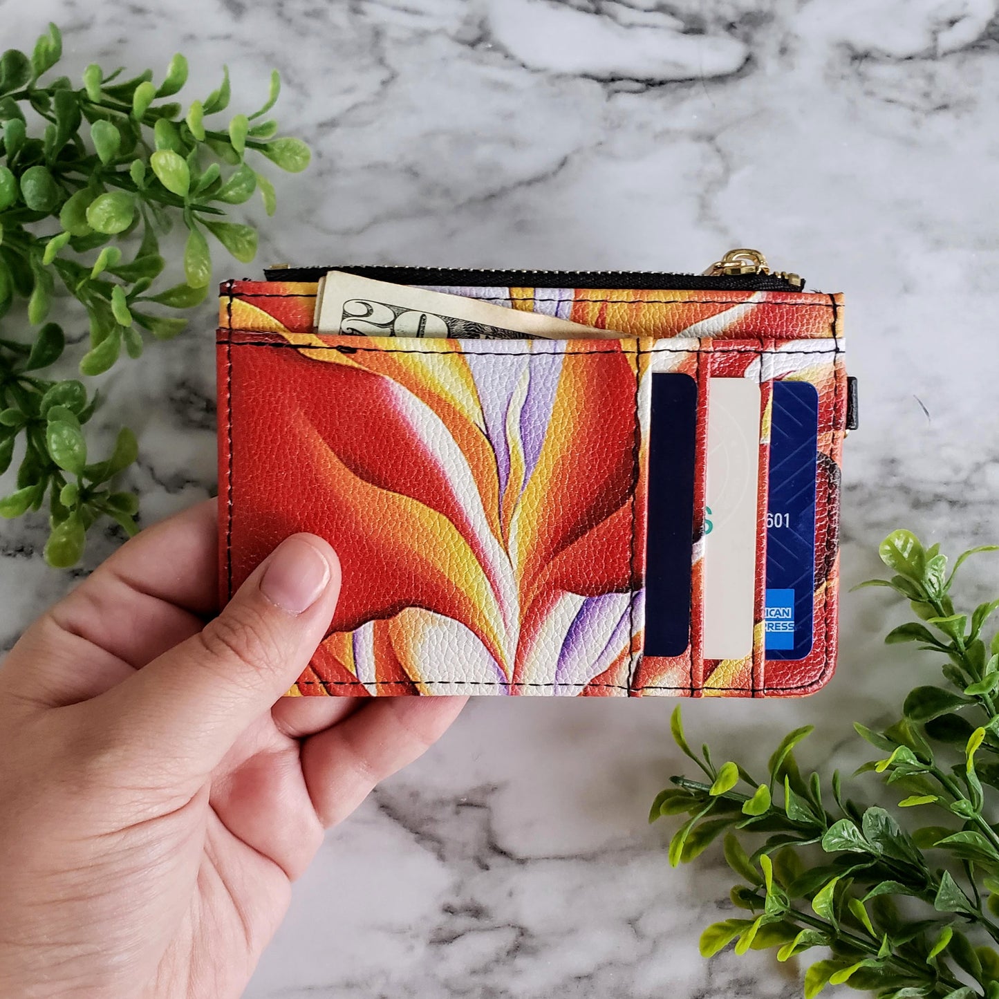 Georgia O'Keeffe Red Canna Keychain Wallet