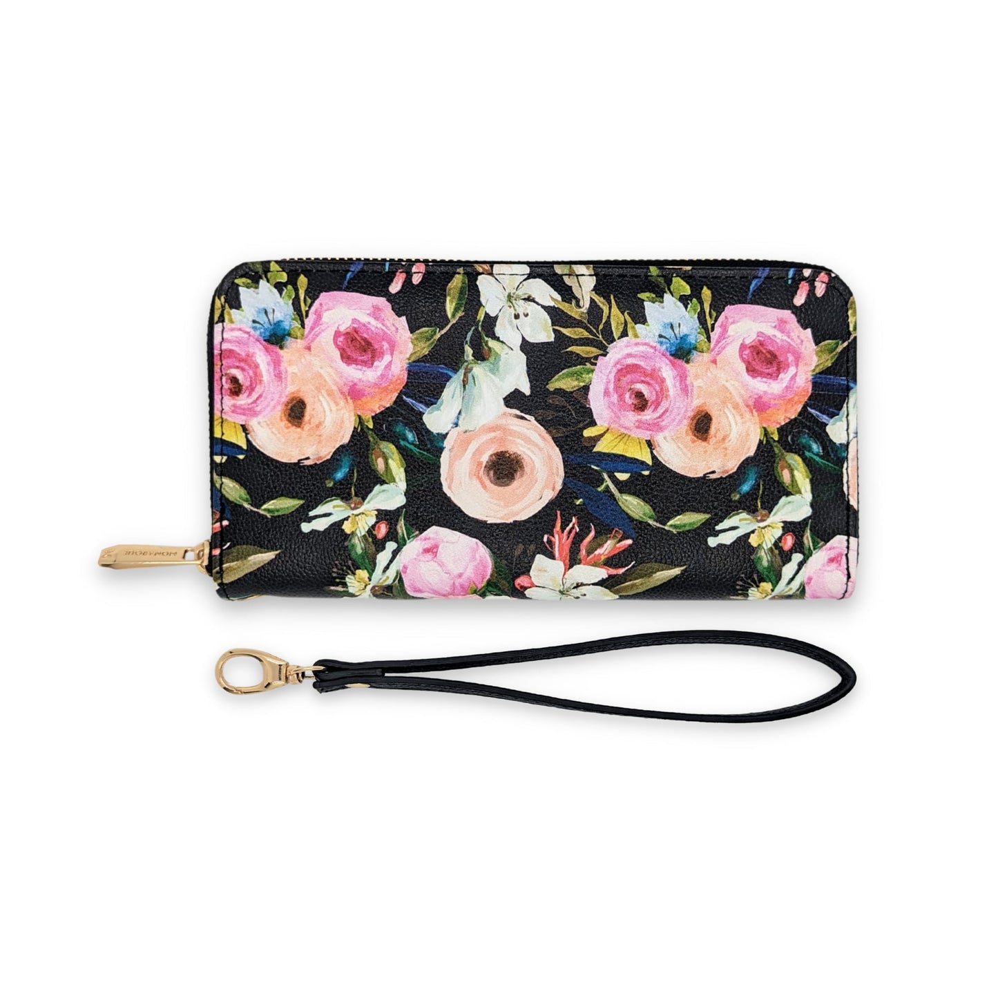 🎁 Floral on Black Wristlet (100% off)