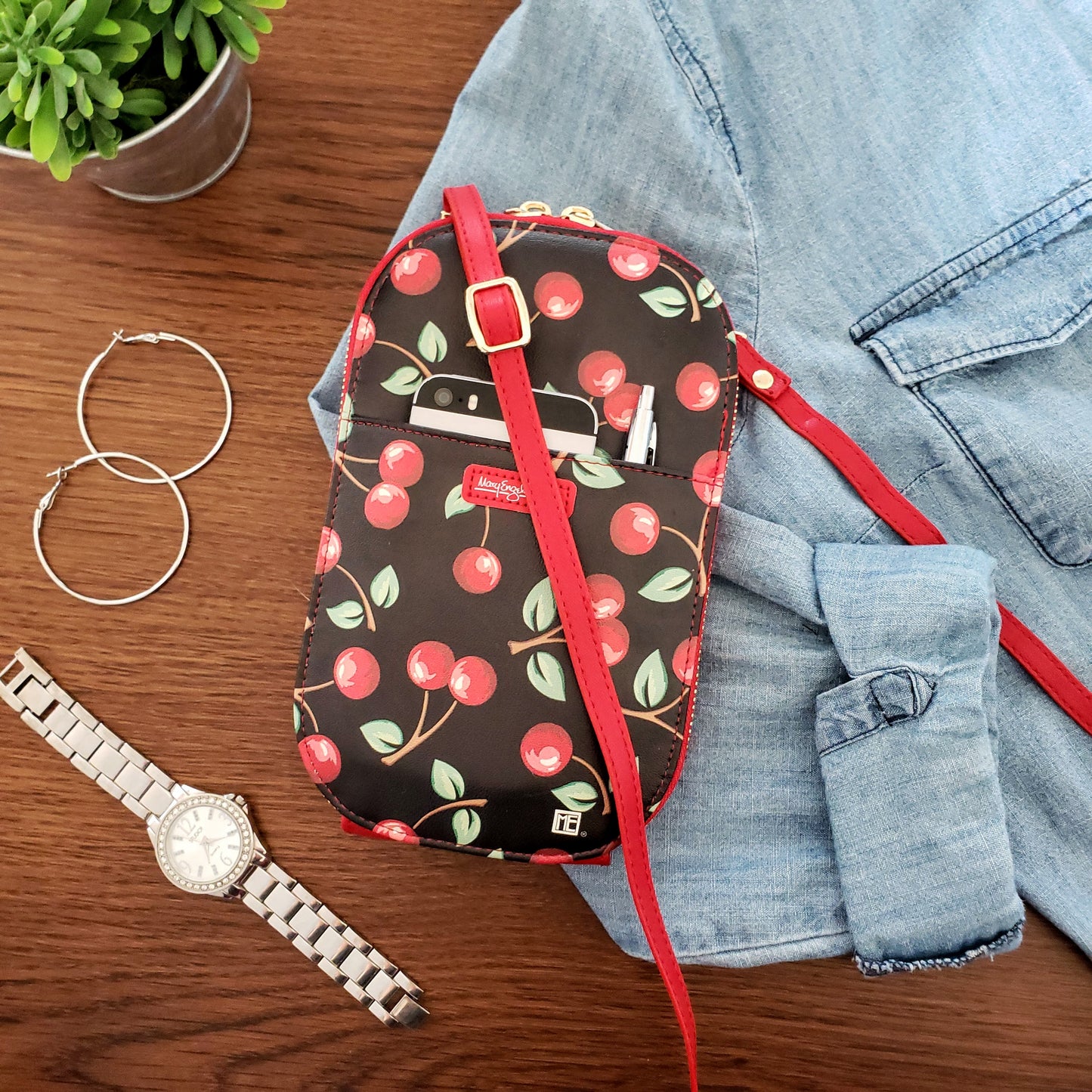 Mary Engelbreit Cherries Crossbody