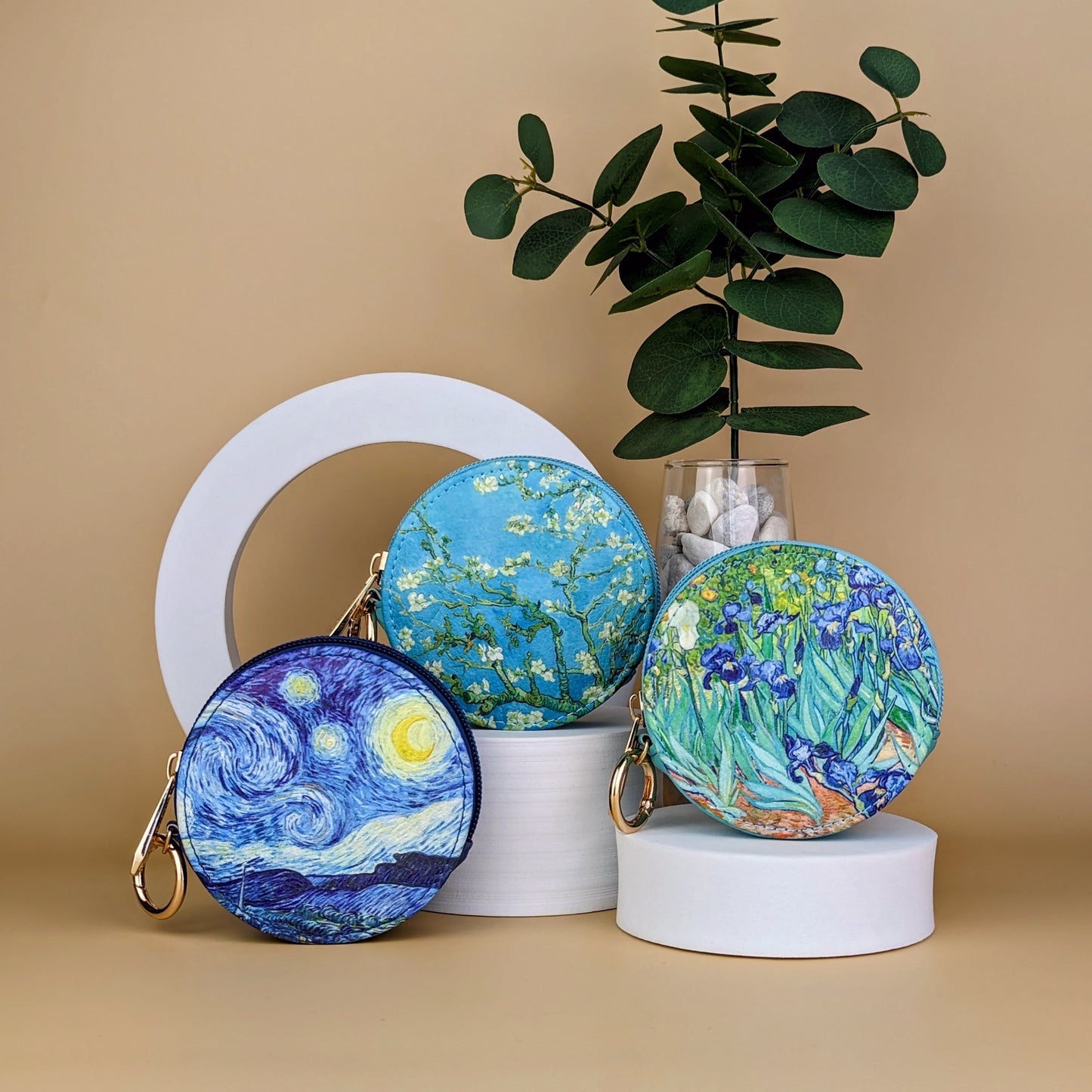 Van Gogh Almond Blossoms Round Zipper Case