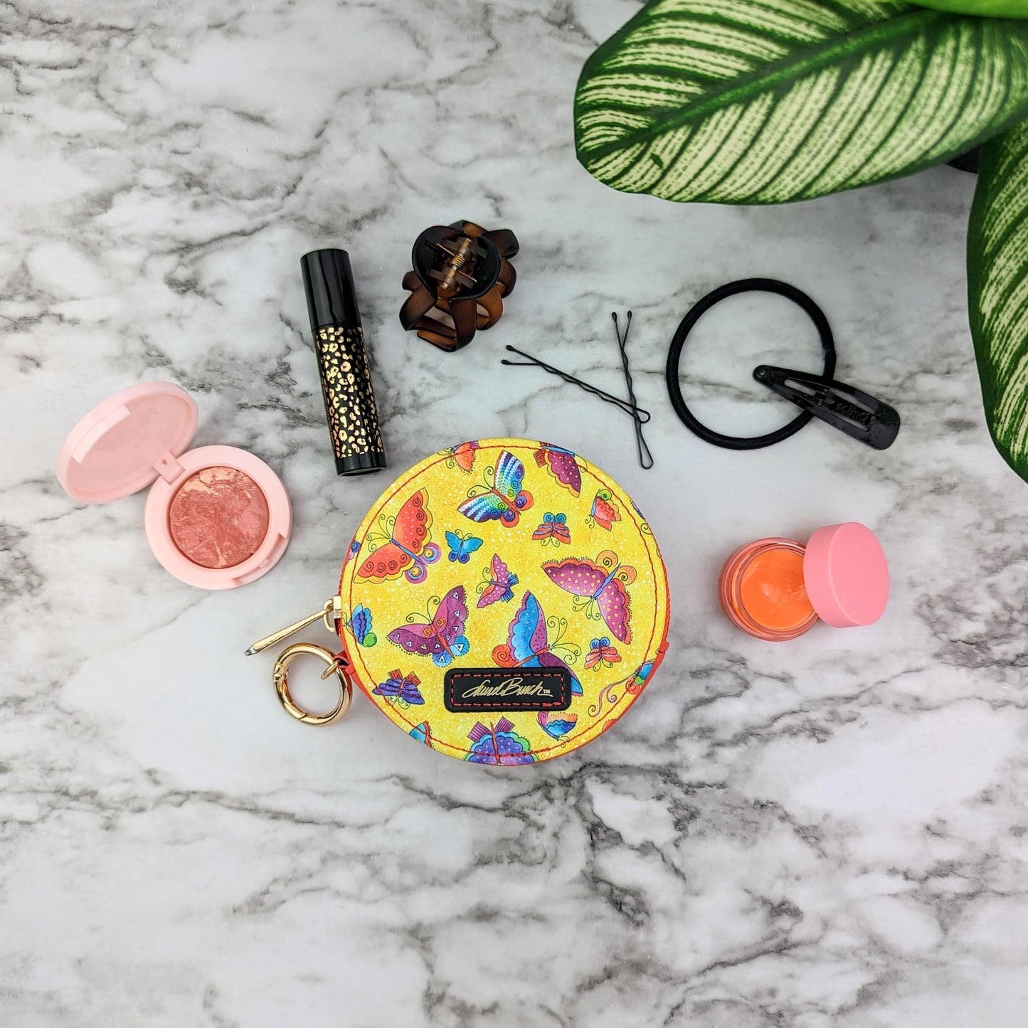 Laurel Burch Flutterbyes Round Zipper Case