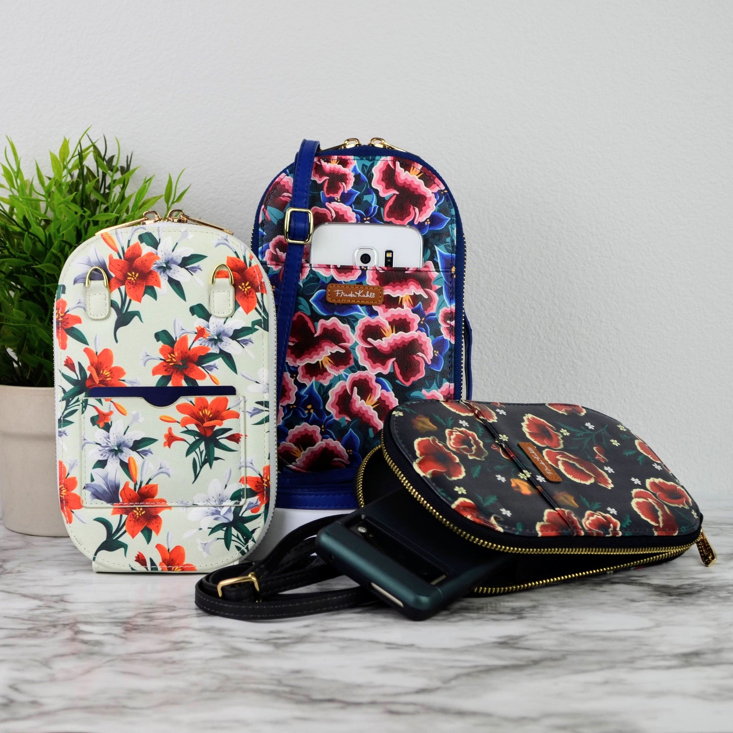 Frida Kahlo Tiger Lilies Crossbody