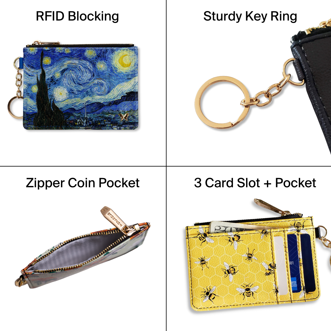 Georgia O'Keeffe Petunia Keychain Wallet