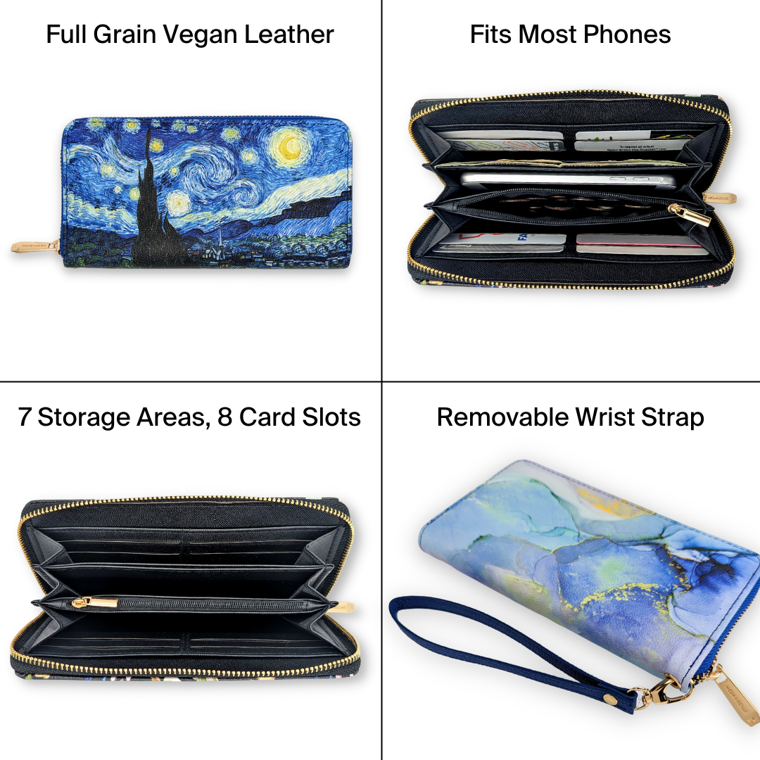 Van Gogh Almond Blossoms Wristlet