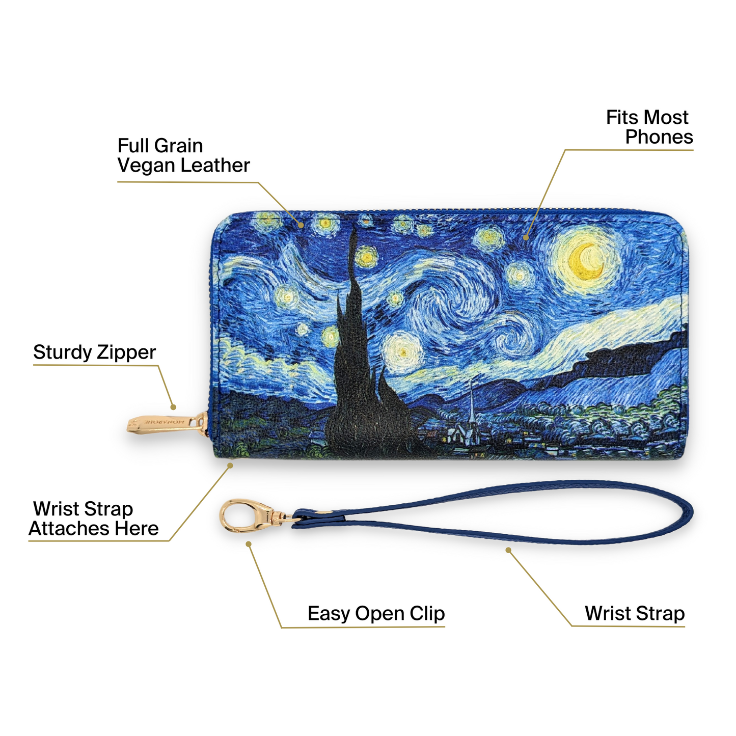 Monet Lily Bridge Wristlet