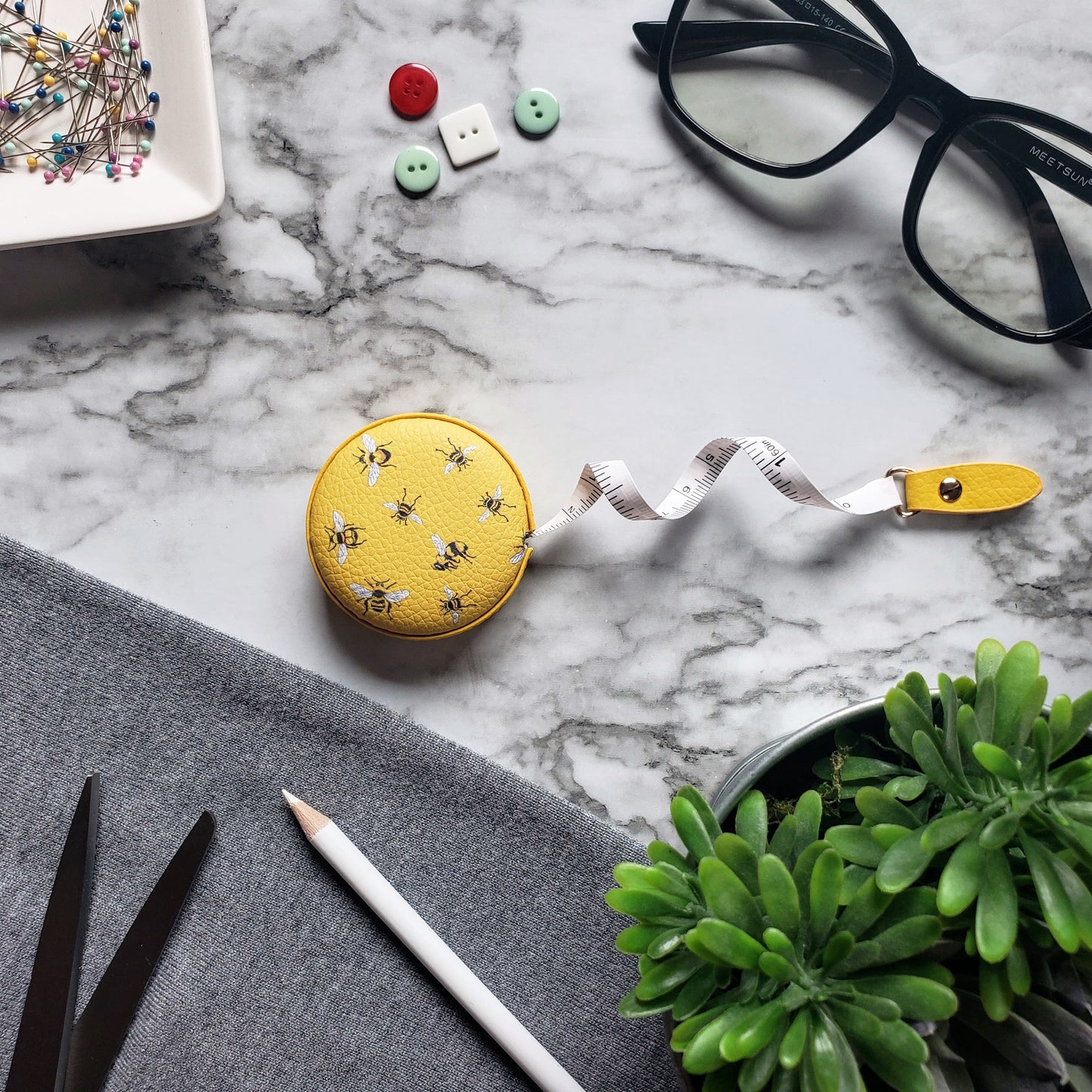 Mary Lake Thompson Bees Tape Measure