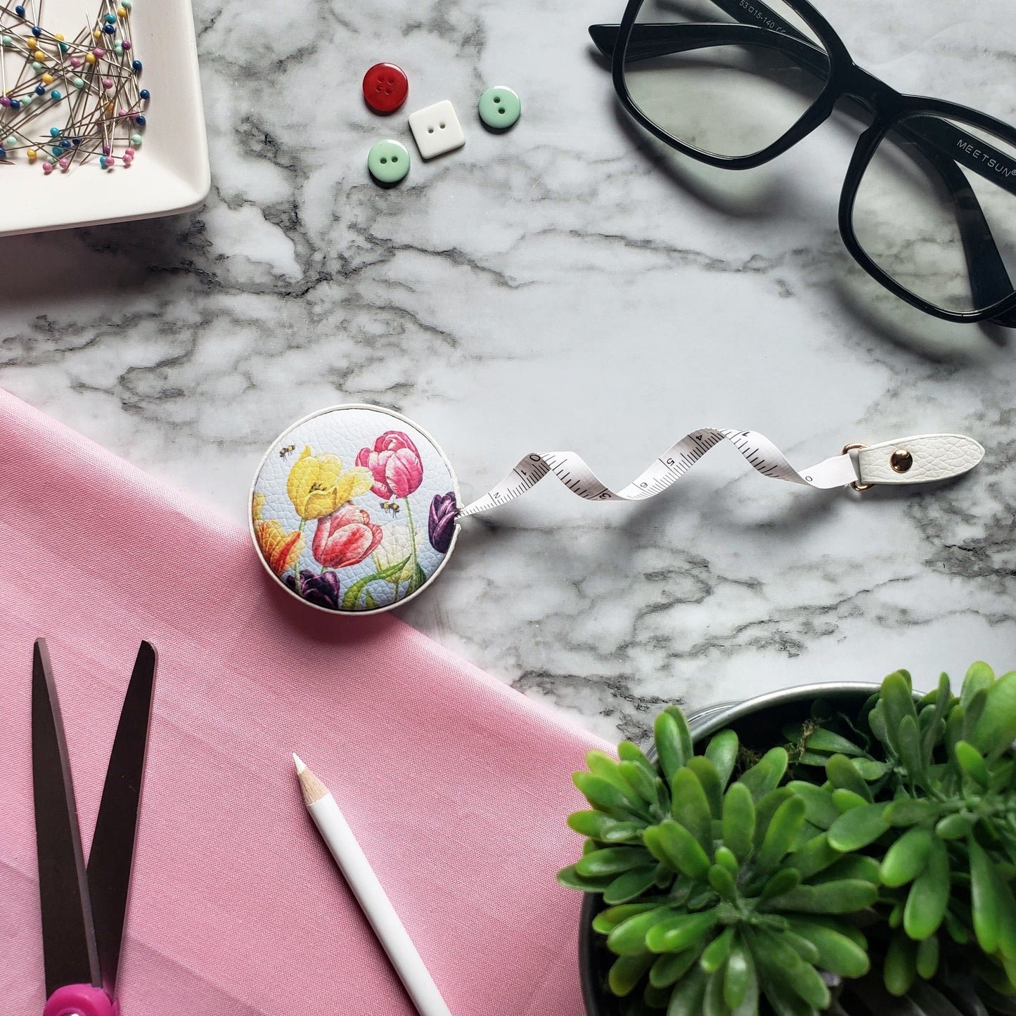 Mary Lake Thompson Tulips Tape Measure