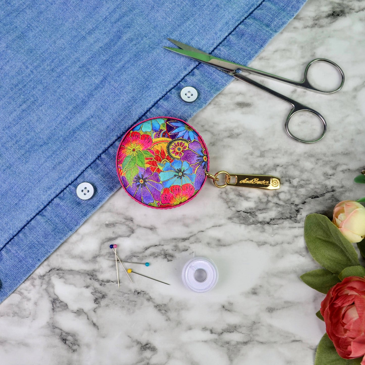 Laurel Burch Blossoming Floral Tape Measure