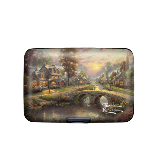 Kinkade Sunset On Lamplight Lane Armored Wallet