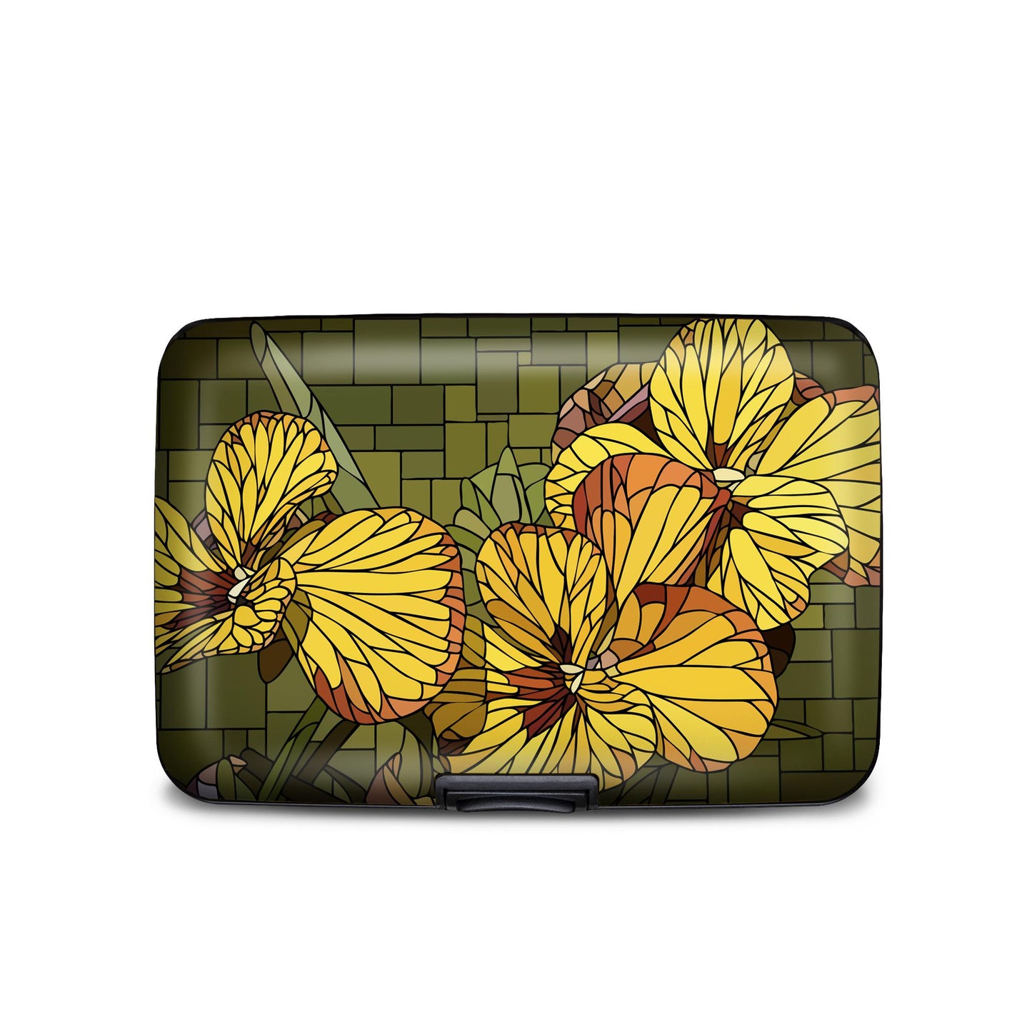 Art Glass Pansy Armored Wallet