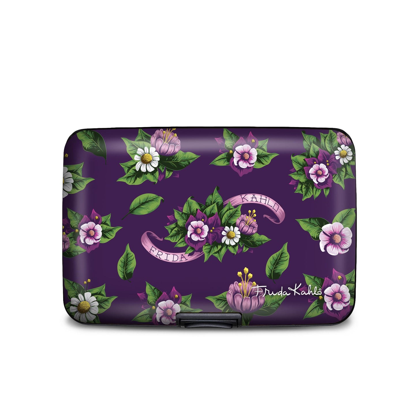 Frida Purple Floral Armored Wallet