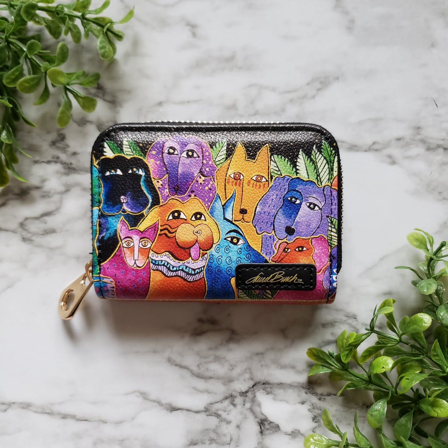 Laurel Burch Dogs & Doggies Zipper Wallet