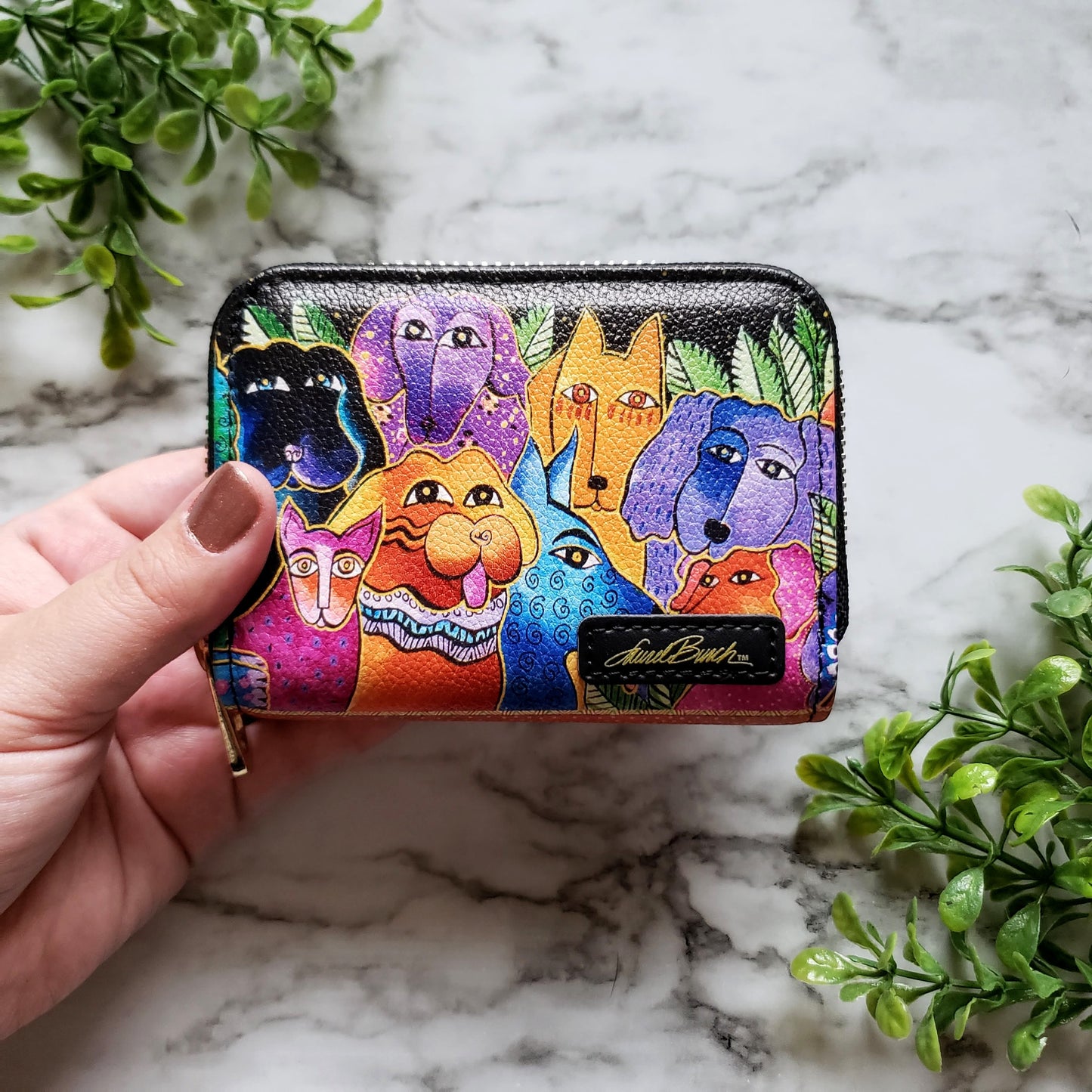 Laurel Burch Dogs & Doggies Zipper Wallet