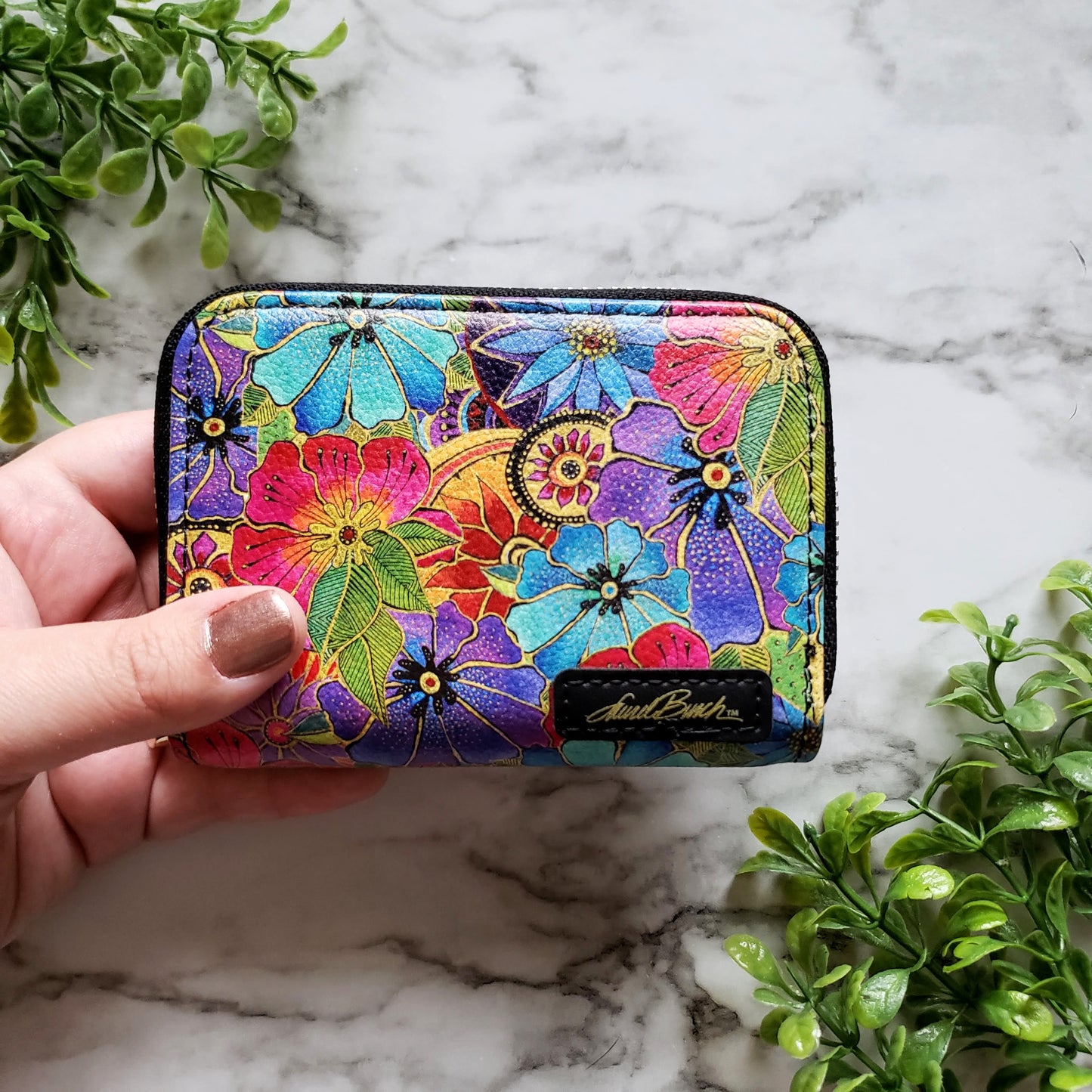 Laurel Burch Blossoming Florals Zipper Wallet