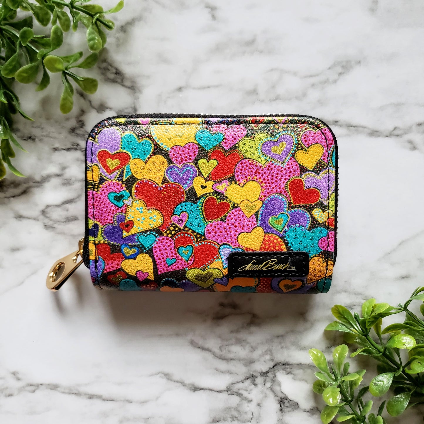 Laurel Burch Dancing Hearts Zipper Wallet