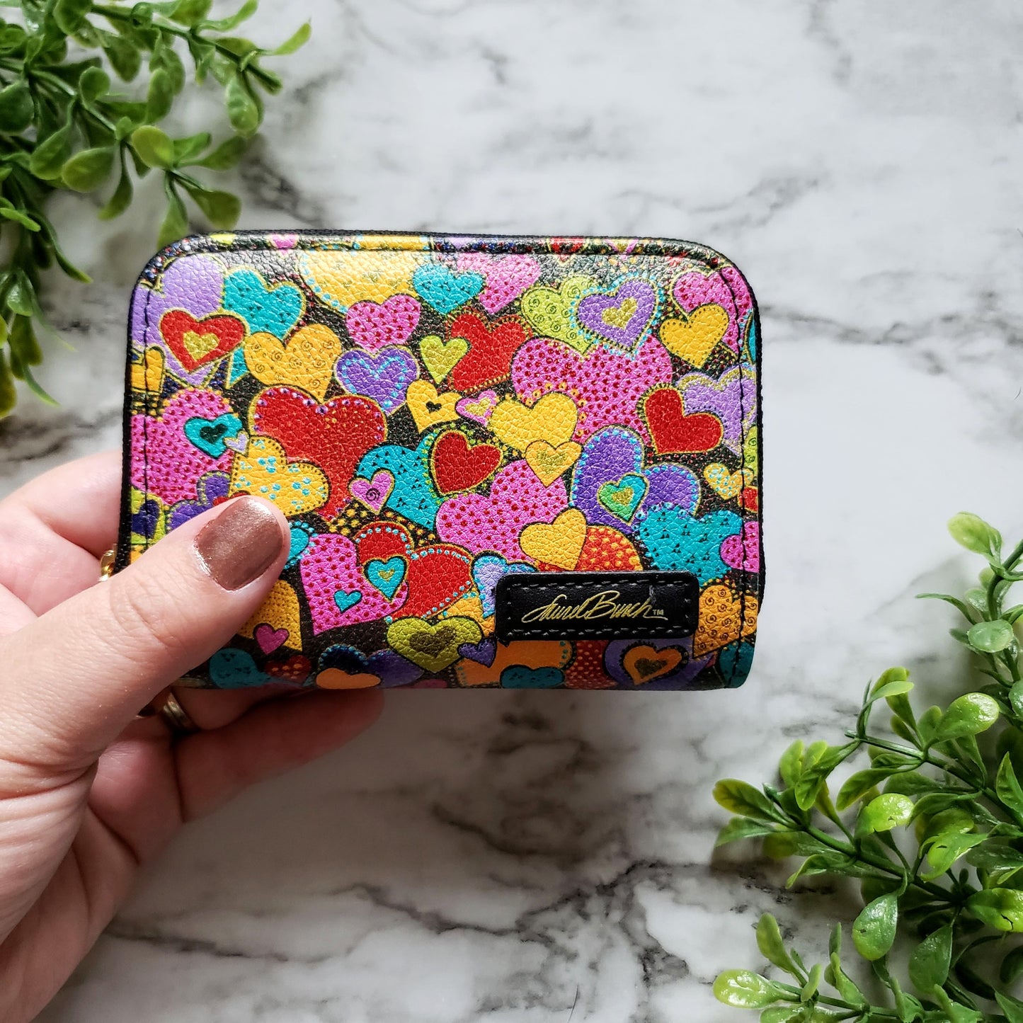 Laurel Burch Dancing Hearts Zipper Wallet