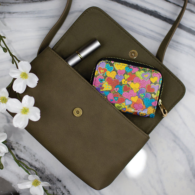 Laurel Burch Dancing Hearts Zipper Wallet