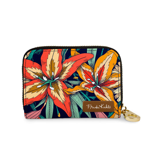 🎁 Frida Kahlo Tiger Lily Pattern Zipper Wallet (100% off)