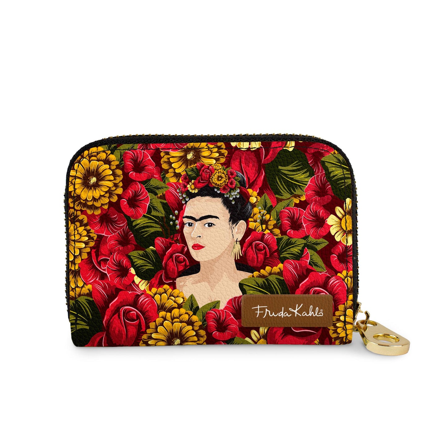 🎁 Frida Kahlo Rose Portrait Zipper Wallet (100% off)
