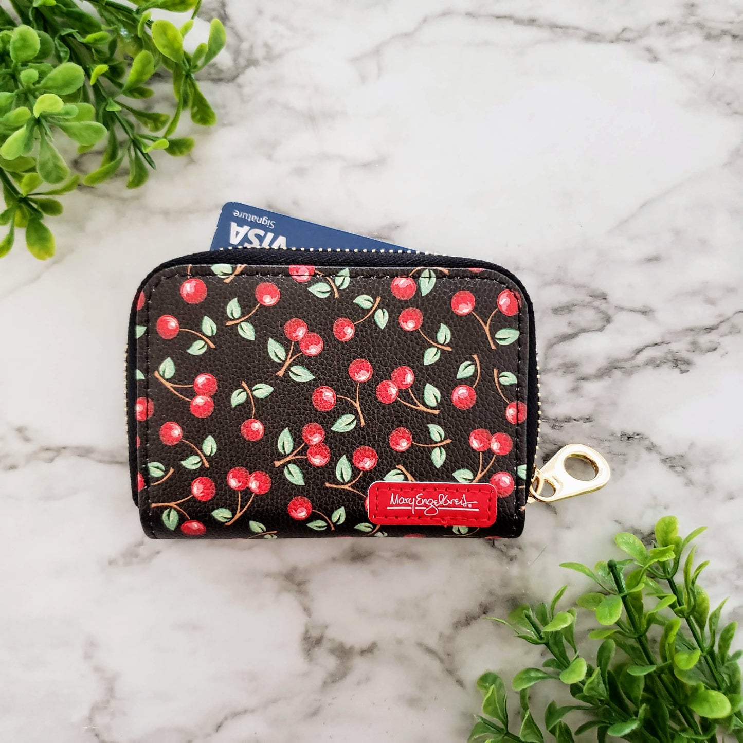Mary Engelbreit Cherries Zipper Wallet