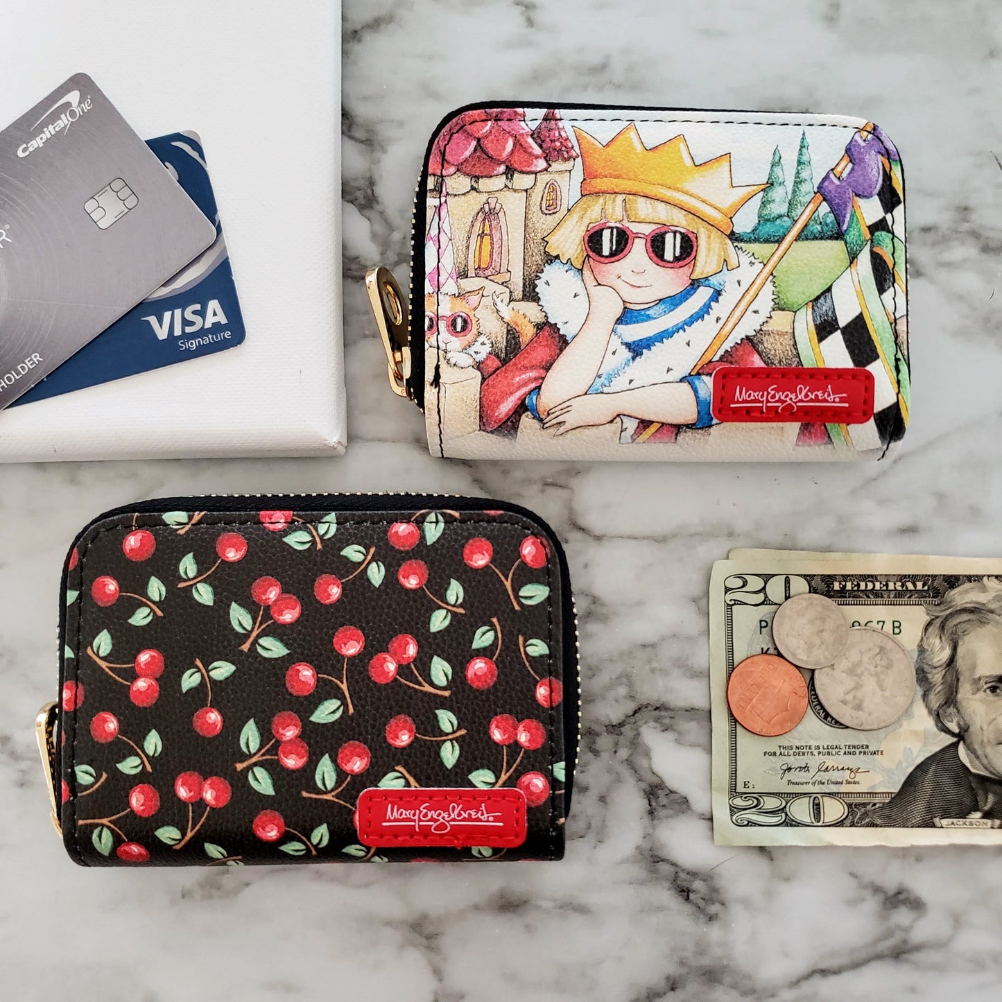 Mary Engelbreit Cherries Zipper Wallet