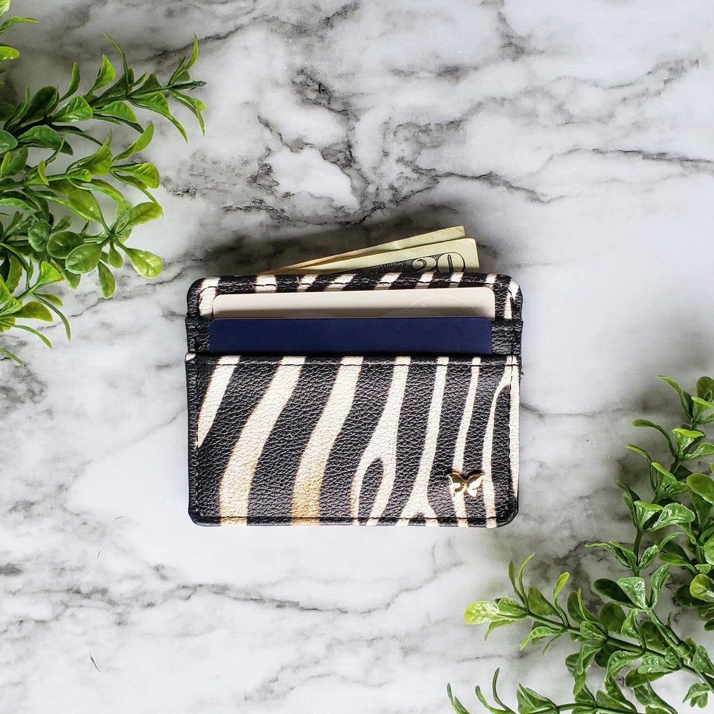 Zebra Pattern Slim Wallet