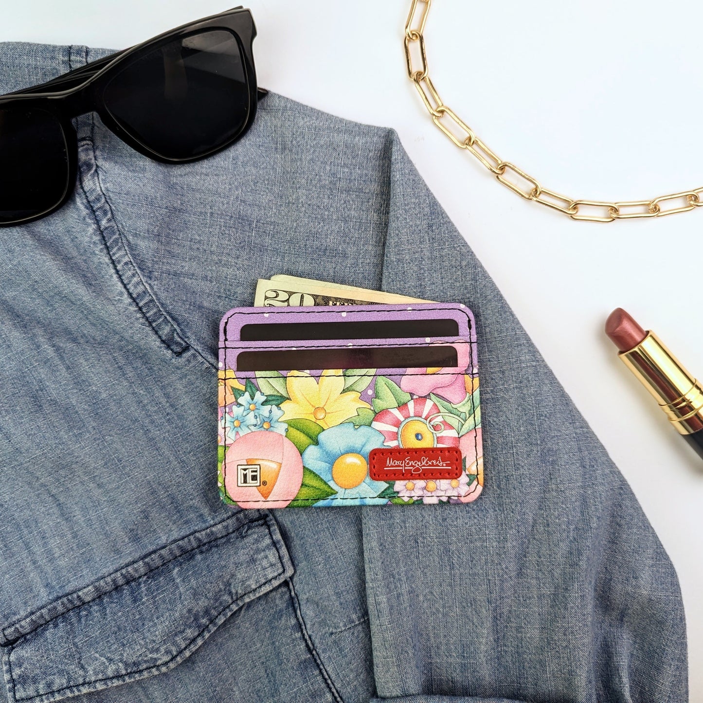 Mary Engelbreit Floral Garden Slim Wallet