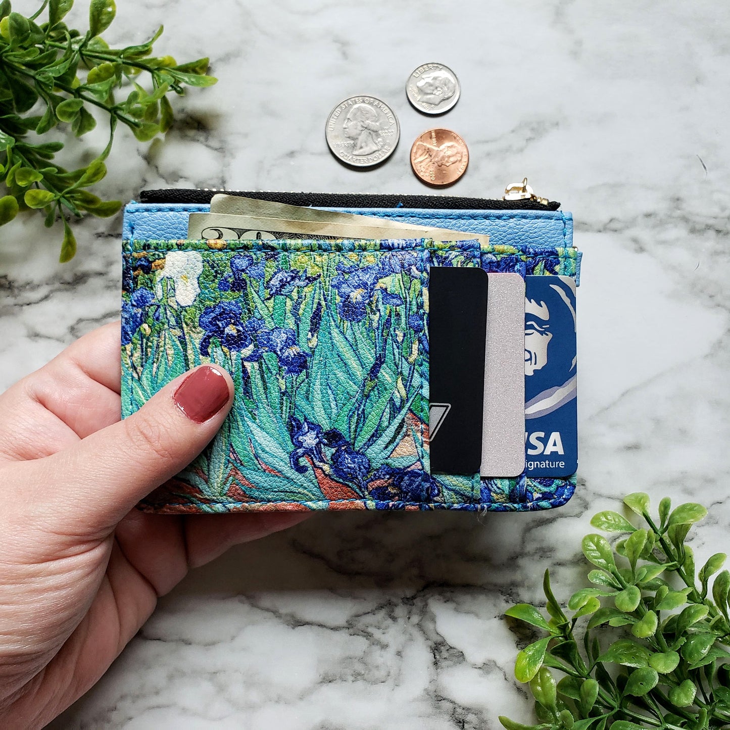Van Gogh Irises Keychain Wallet