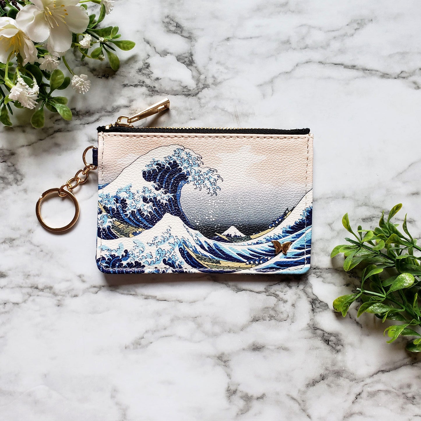 Hokusai Great Wave Keychain Wallet