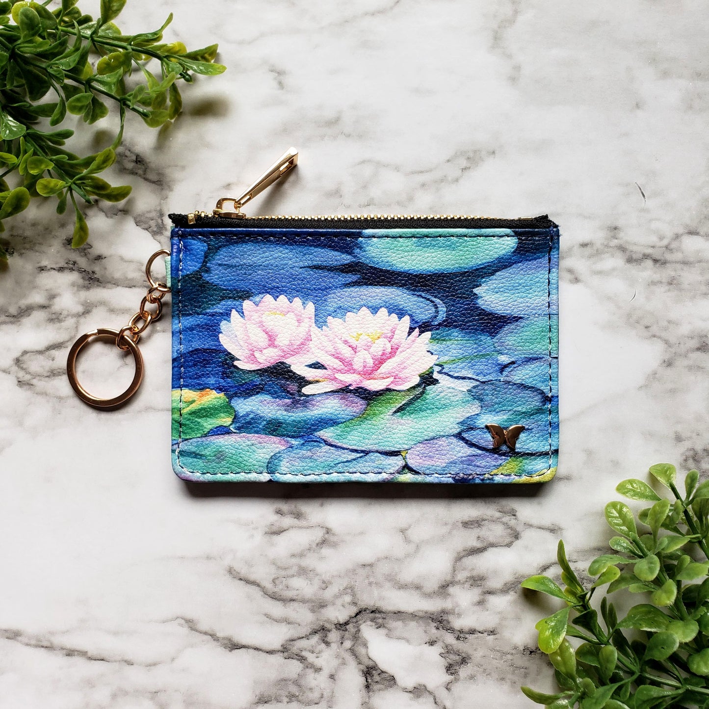 Water Lily Keychain Wallet