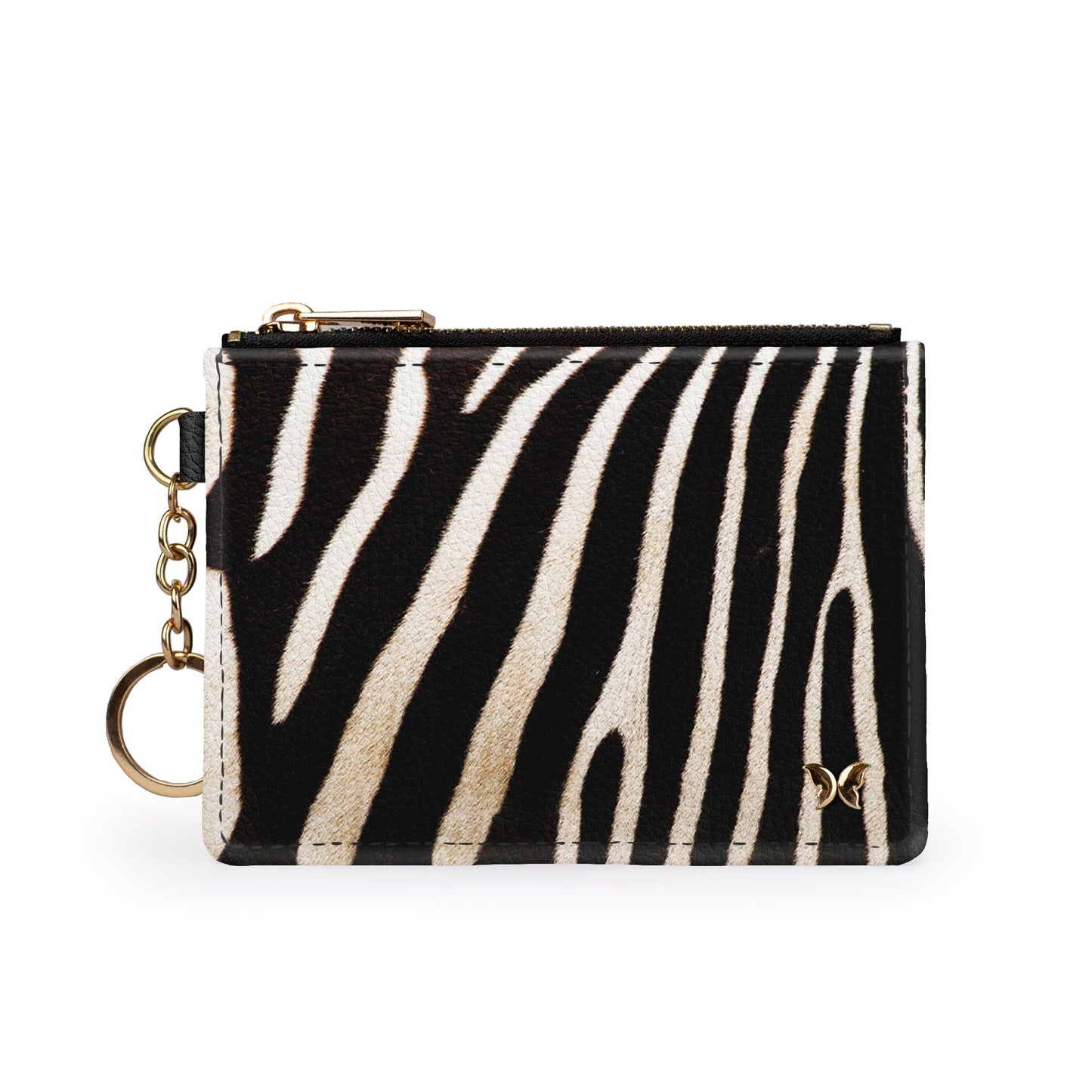 Zebra Pattern Keychain Wallet
