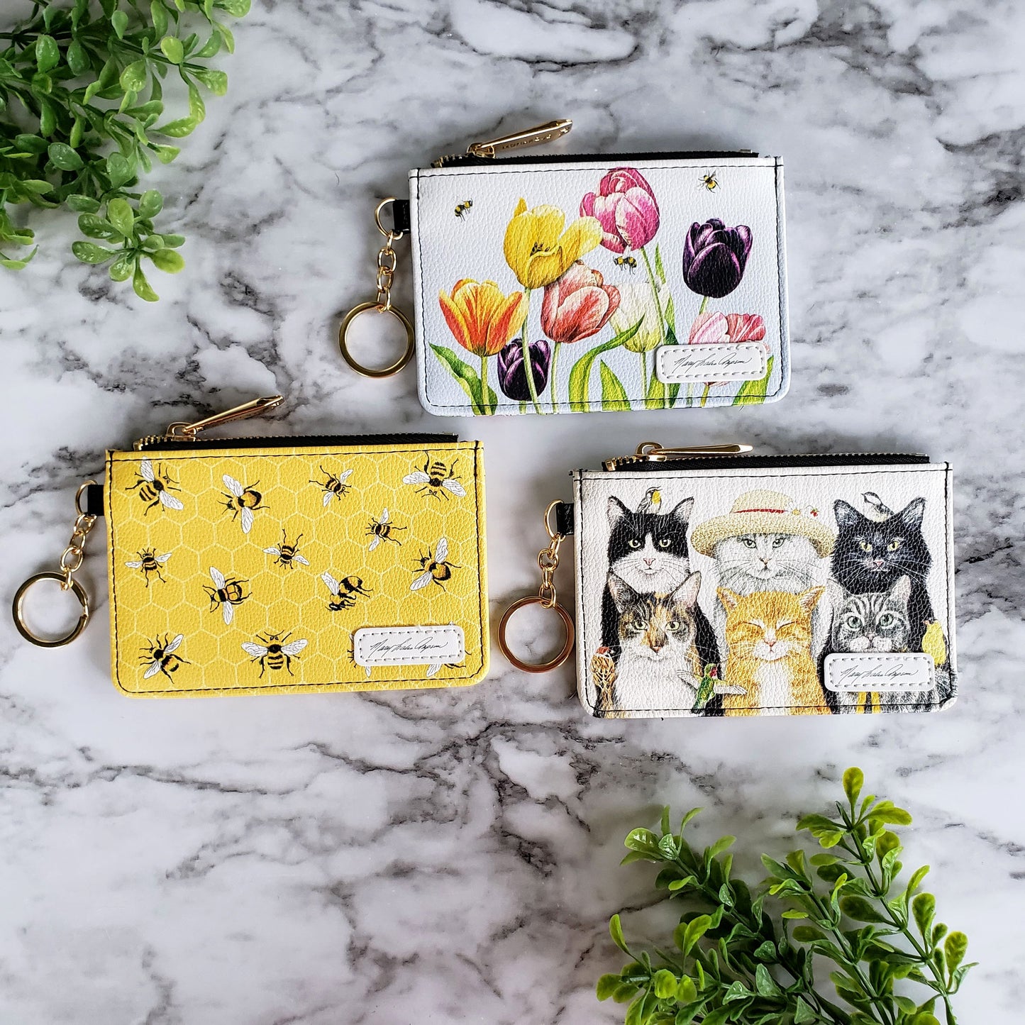 Mary Lake Thompson Bees Keychain Wallet