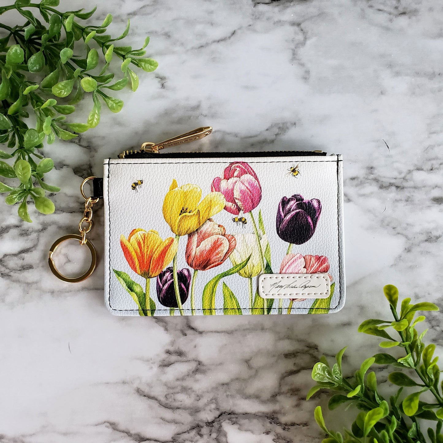 Mary Lake Thompson Tulips Keychain Wallet