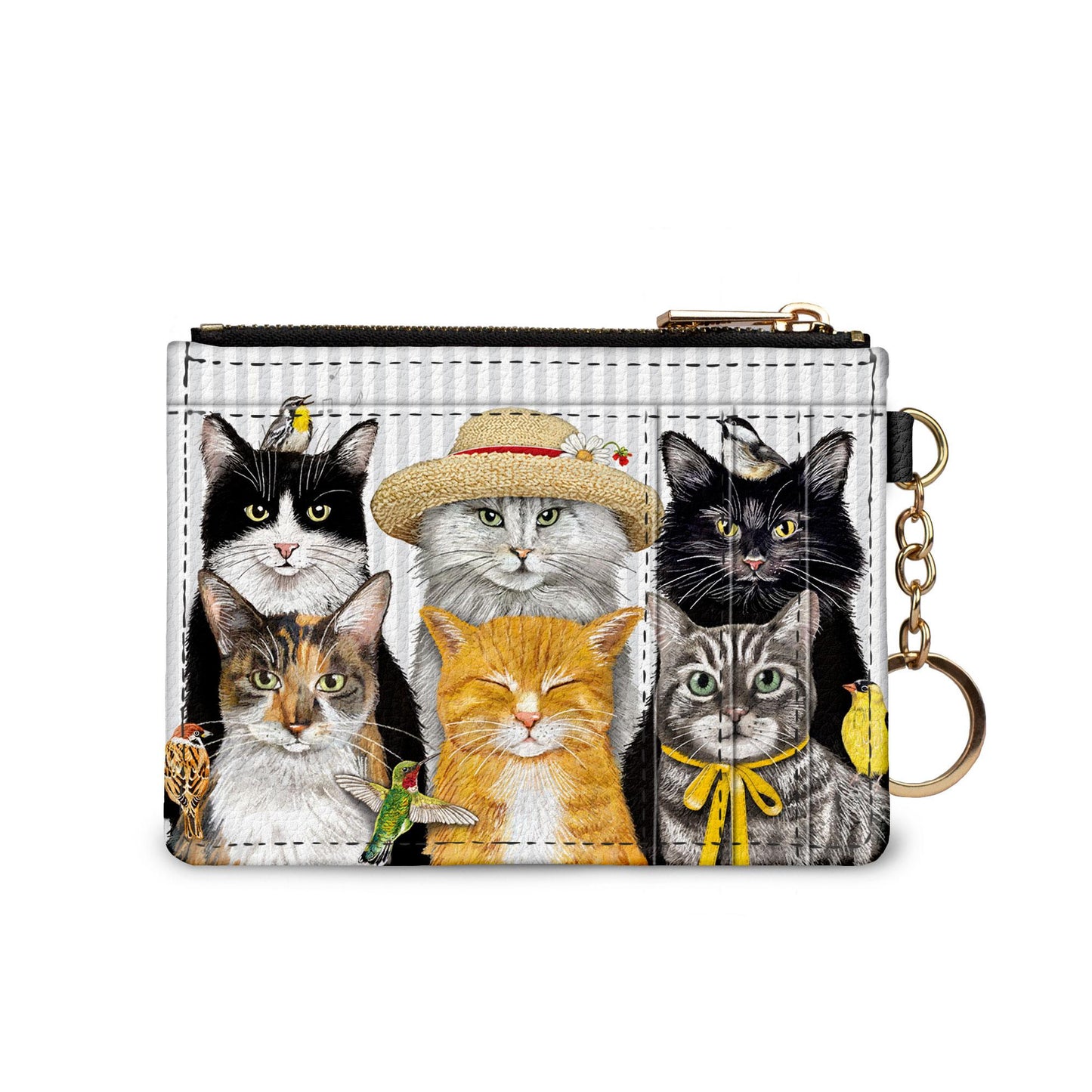 🎁 Mary Lake Thompson Cats Keychain Wallet (100% off)