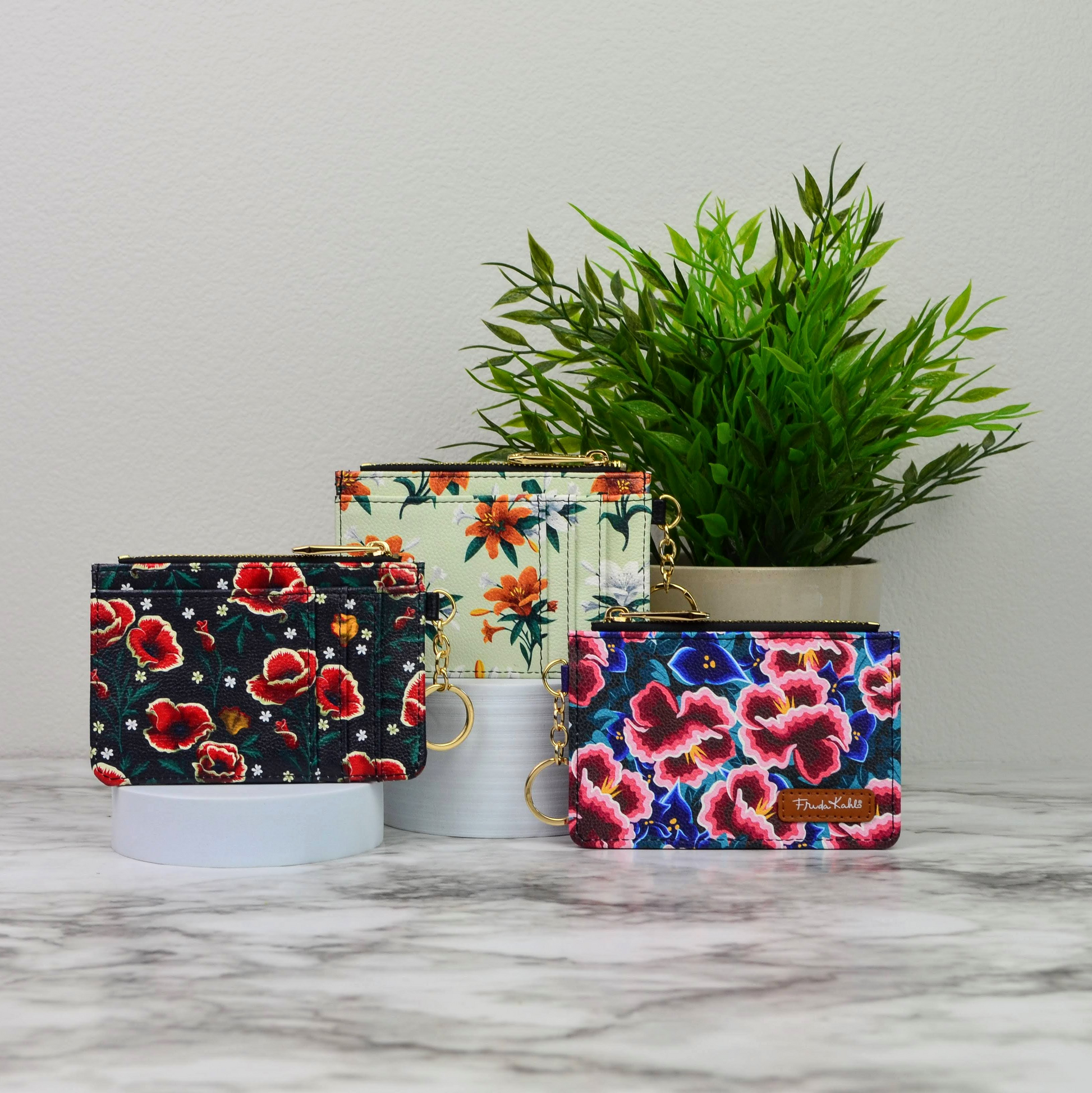 Frida Kahlo Poppies Keychain Wallet – Monarque by Fig Design Group