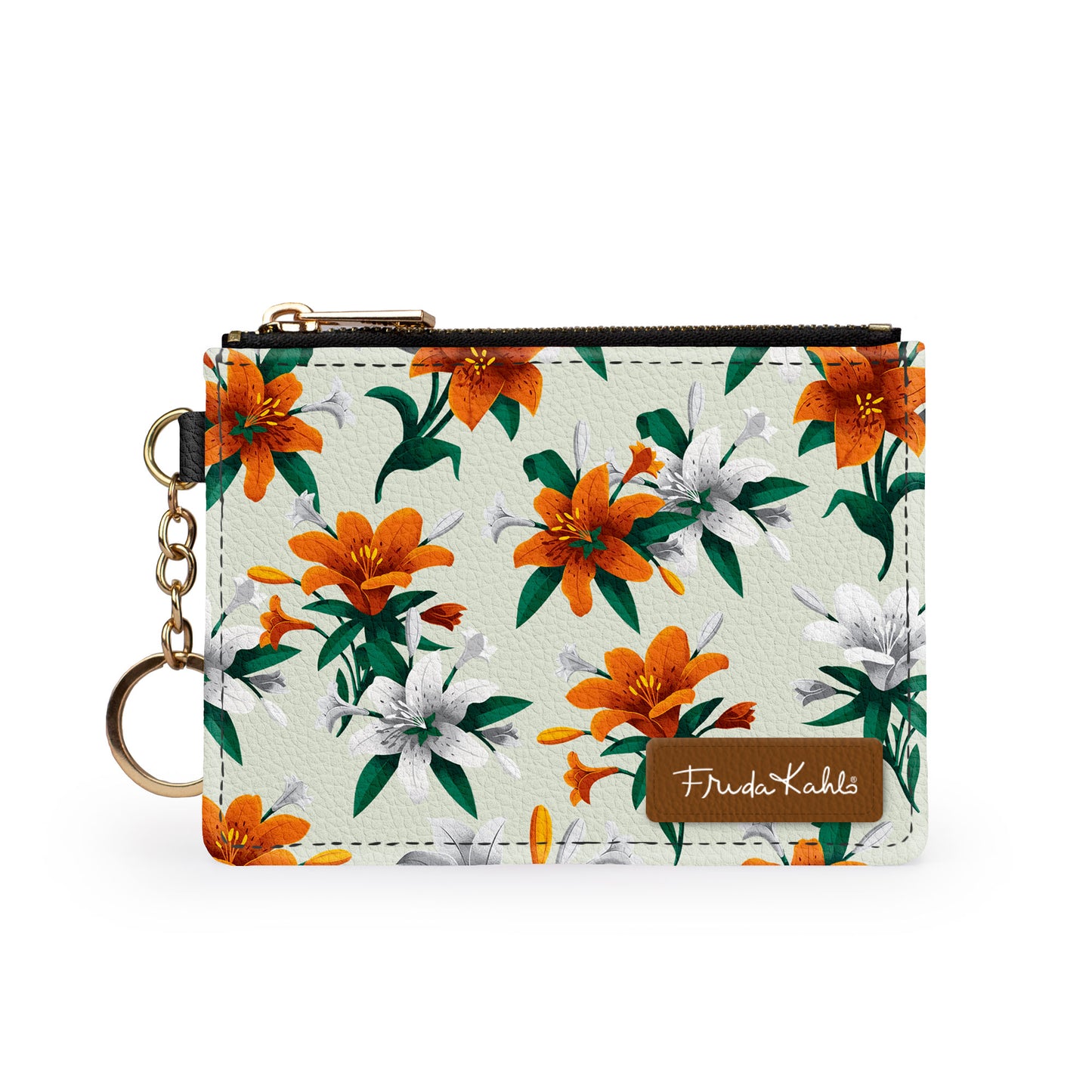 Frida Kahlo Tiger Lily Mint Keychain Wallet