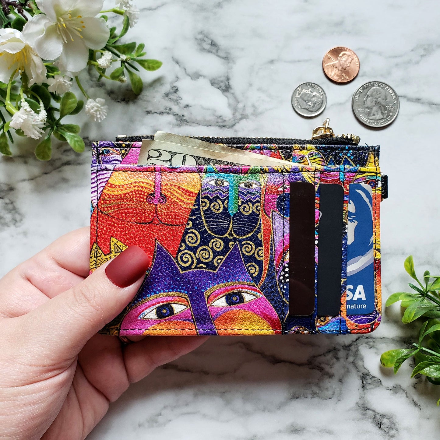 Laurel Burch Fantasticats Keychain Wallet