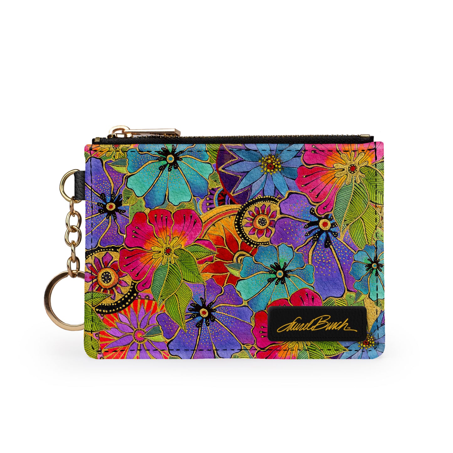 Laurel Burch Blossoming Floral Keychain Wallet