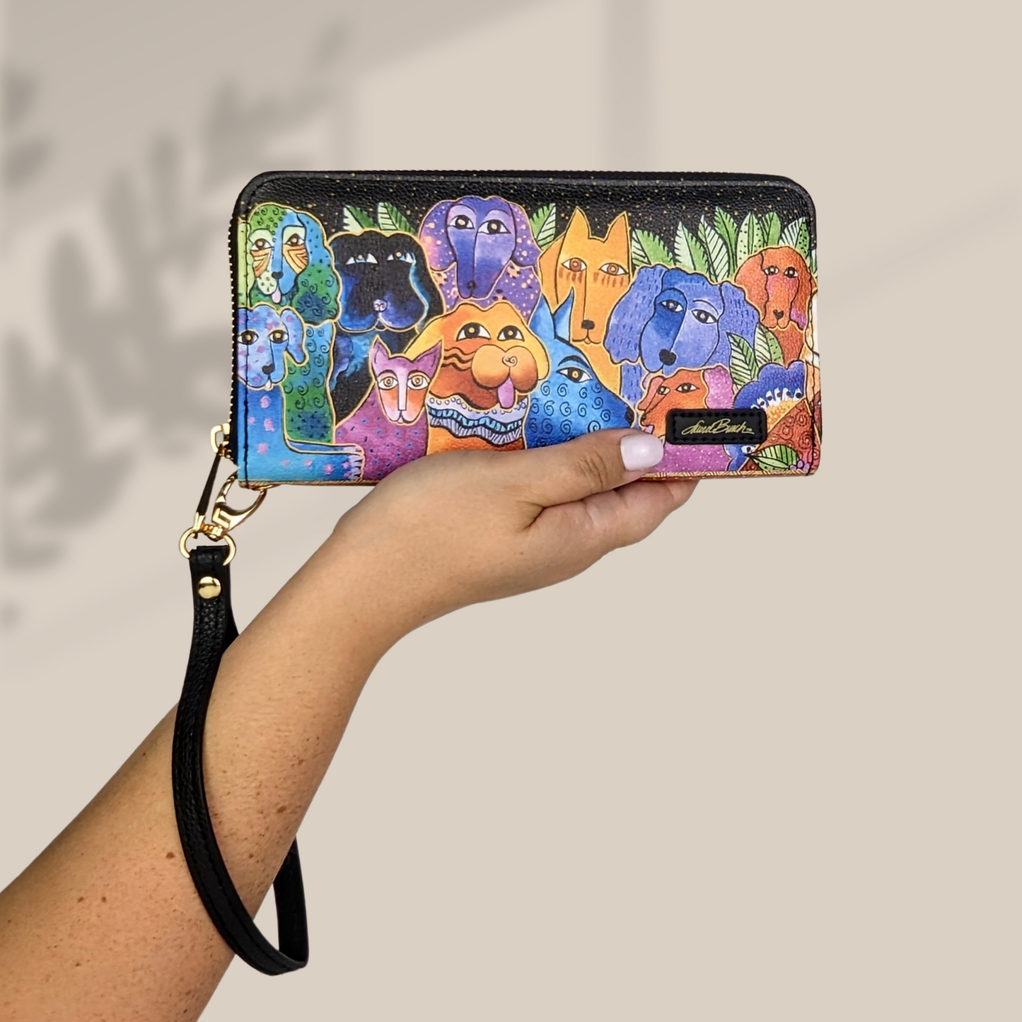 Laurel Burch Dogs & Doggies Wristlet