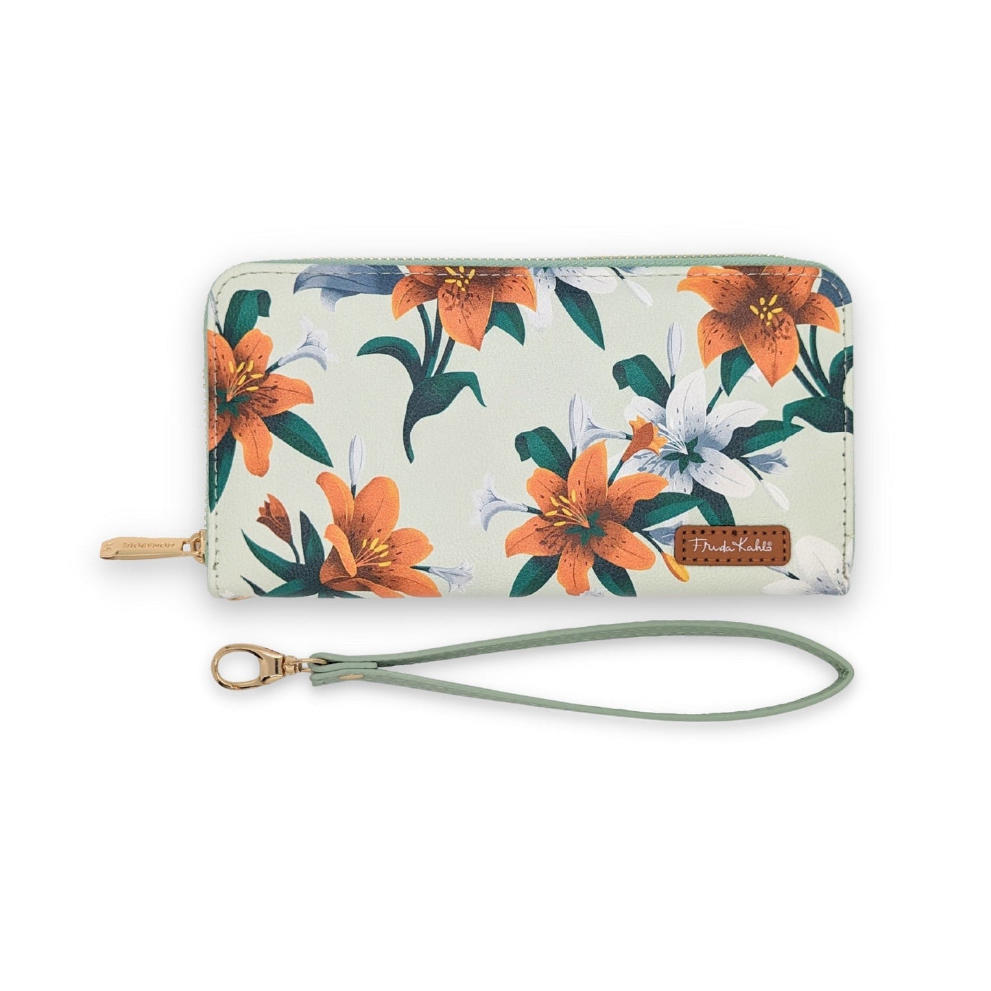 🎁 Frida Kahlo Tiger Mint Wristlet (100% off)