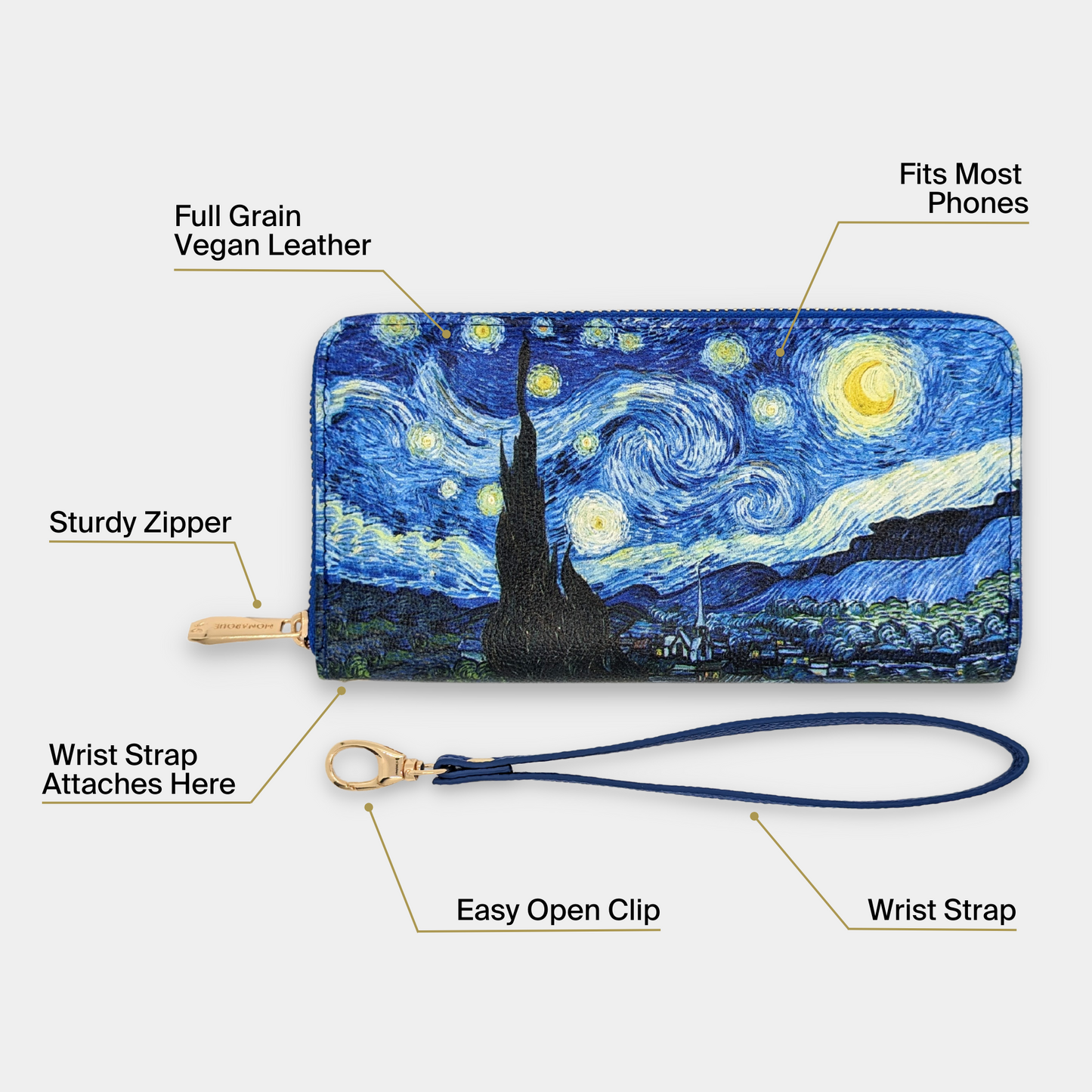 Monet Lily Bridge Wristlet