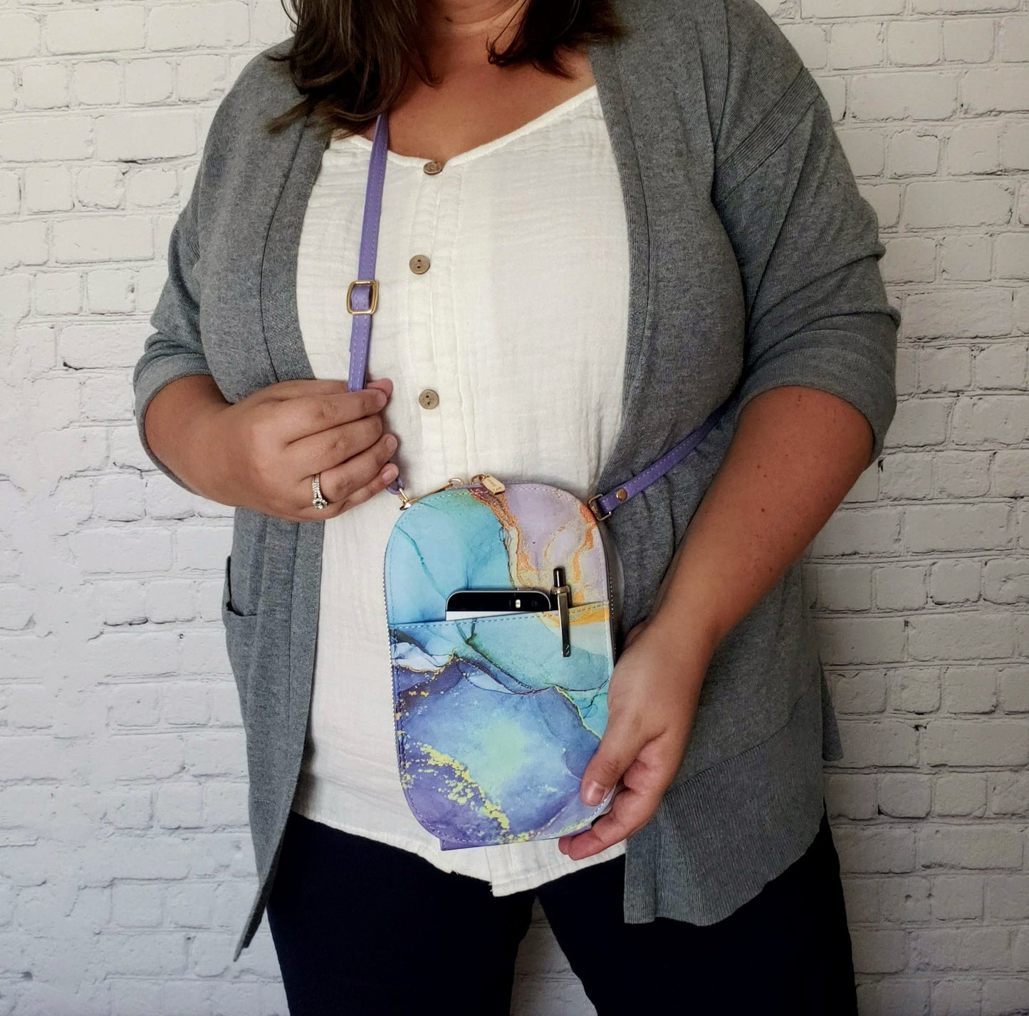 Blue Marble Crossbody