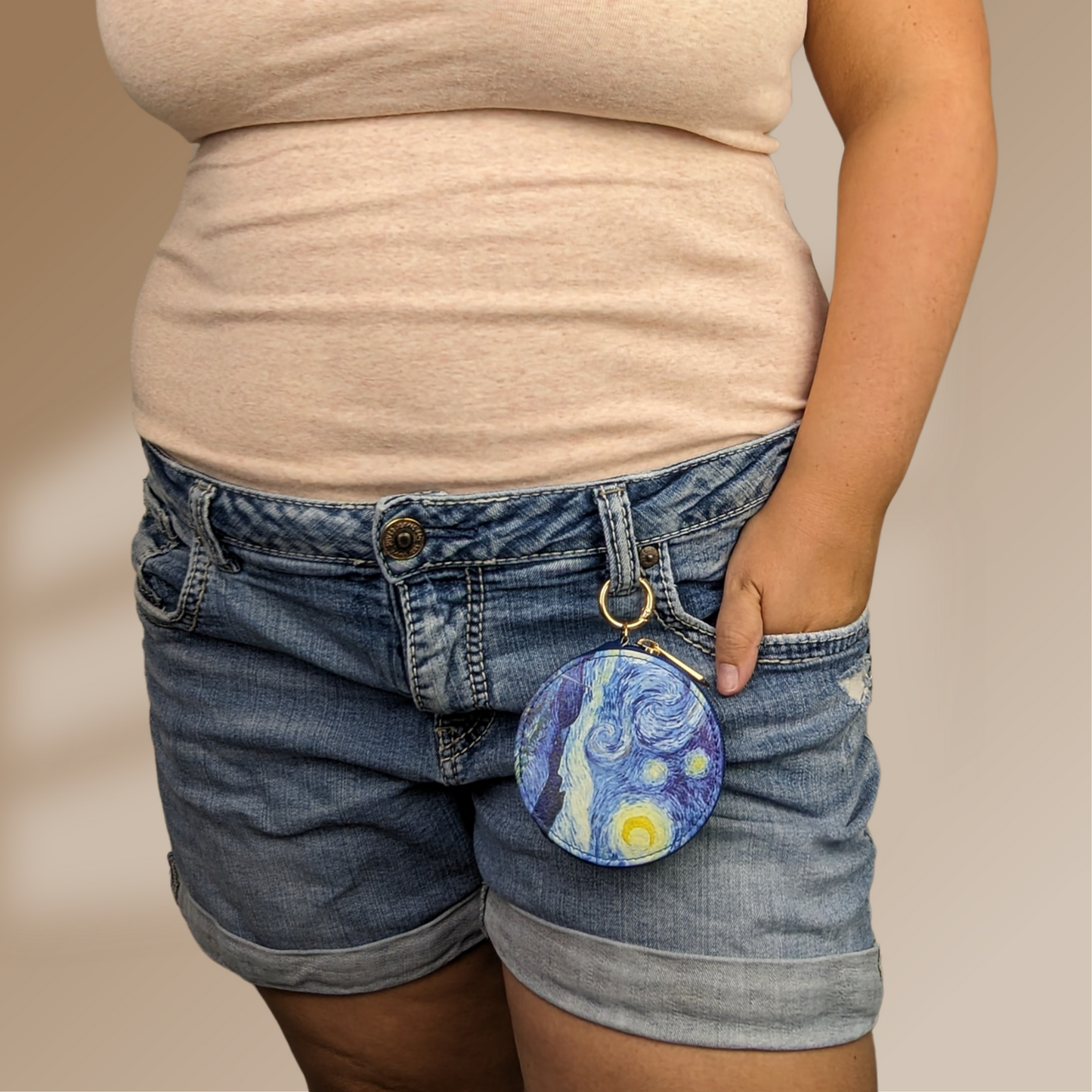 Van Gogh Starry Night Round Zipper Case